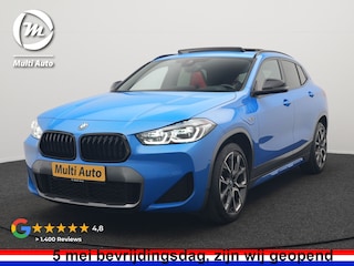 BMW X2 xDrive25e M Sport Plug In Hybrid 220pk Dealer O.H. PHEV | Trekhaak Afn. | Panodak | Adaptive Cruise | Head Up | Camera | Harman / Kardon | Lederen Competition Stoelen Memory & Verwarmd | Keyless | 19"L.M | Sfeerverlichting | Navigatie | DAB |