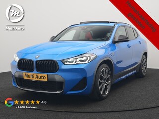BMW X2 xDrive25e M Sport Plug In Hybrid 220pk Dealer O.H. PHEV | Trekhaak Afn. | Panodak | Adaptive Cruise | Head Up | Camera | Harman / Kardon | Lederen Competition Stoelen Memory & Verwarmd | Keyless | 19"L.M | Sfeerverlichting | Navigatie | DAB |