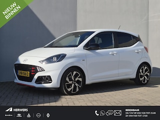 Hyundai i10 1.0 T-GDI N Line 5-zits 101pk Handgeschakeld / Nieuw Model / Fabrieksgarantie tot 06-2028 / Dealer onderhouden / Cruise control / Airco / Navigatie via Apple Carplay of Android Auto / Parkeersensoren achter /