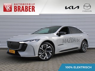Mazda 6e Takumi Long Range 80 kWh | Stuur-/stoelverwarming + ventilatie | 360 camera | Pano dak | Zwart leer | 19" LM | HUD | LED | Elek. stoelverst. |