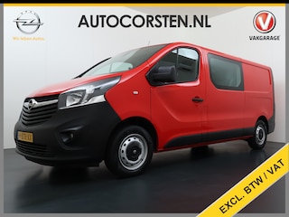 Opel Vivaro D126PK Dubbele Cabine 5-Persoons L2H1 Euro 6 Trekhaak Camera Navi Airco Cruise Control Pdc 1.6CDTI Betonplex Vloer Schuifdeur Achterdeuren Regen-Lichtsensor 1e Eigenaar Origineel Nederlandse Auto Dealeronderhouden 2.000kg trekvermogen
