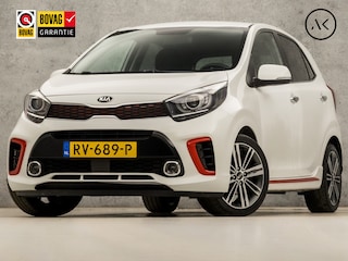 Kia Picanto 1.2 CVVT GT-Line (APPLE CARPLAY, CLIMATE, LEDER, CAMERA, STUUR/STOELVERWARMING, SPORTSTOELEN, GETINT GLAS, KEYLESS, LM VELGEN, NIEUWE APK, NIEUWSTAAT)