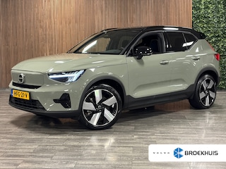 Volvo EX40 Single Motor Extended Range Ultra 82 kWh | Trekhaak | 100% SoH | Schuifdak | 360° Camera | Harman Kardon | Adaptieve Cruise Control | Bestuurdersstoel elektrisch geheugen | Stoel en Stuurwielverwarming | 20 Inch | Passagiersstoel elektrisch | Microtech / alcantara bekleding | Zitting verlenging voorstoelen | Pilot Assist | BLIS Dode Hoek Detectie | Warmtepomp | Google Infotainment | Keyless Drive | Verlichtingspack 2 | Parkeersensoren voor+achter | Privacy Glass | Elektrisch bedienbare achterklep |Draadloos telefoon opladen | DAB Radio | Apple Carplay/Android Auto | Volvo On Call met mobiele App functie | Sage Green Metallic |