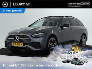 Mercedes-Benz C-klasse Estate 300 e AMG Plug-In Hybride AMG Line | Night Pakket | Trekhaak | Panorama Schuif-Kanteldak | Dodehoek Assist. Inclusief 24 maanden MB Certified garantie voor Europa.