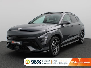 Hyundai Kona 1.6 GDI HEV N Line Sky 141PK Aut. Trekhaak, Schuifdak, Memorystoel, Keyless, Elektr. Achterklep, Navi, 360gr. Camera, 18" LM Velgen, Stoel verwarming & ventilatie, Stuurverwarming