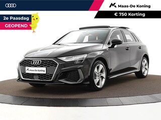 Audi A3 Sportback 40 TFSIe 204pk S-tronic S Edition · Panoramadak · Apple/Android Car Play · Lederen Bekleding · Cruise Control · Navigatie · Stoelverwarming · P-Sensoren · 17'' Inch ·
