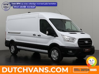 Ford Transit 130PK L3H2 | Navigatie | Camera | Airco | Cruise | Trekhaak | Betimmering | 3-Zits