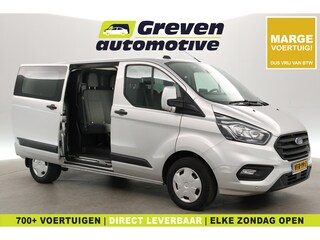 Ford Transit Custom 2.0 TDCI L1H1 | MARGE | DC | 6-Zits | Airco | Cruise | Carplay | Navi | Trekhaak | Parkeersens.