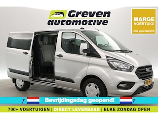 Ford Transit Custom 2.0 TDCI L1H1 | MARGE | DC | 6-Zits | Airco | Cruise | Carplay | Navi | Trekhaak | Parkeersens.