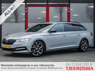 Skoda Superb Combi 1.5 TSI ACT Limited Sportline | Trekhaak | 1e Eigenaar | BTW | Adaptieve Cruise Control | Virtual Cockpit | Stoelverwarming | Stuurwiel Verwarmd | elektrische Sportstoel | Diamant Sticksels | Stoelverwarming Achter | Alcantara |