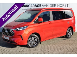 Ford Transit Custom 2.0-170pk Ecoblue 320 L1 Nugget Titanium Automaat. Fabrieksgarantie t/m 03-04-2029 ! Navigatie, Camera, Cilmate Control, Cruise Control, Winter Pack, Metallic lak, LM wielen etc.