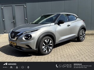 Nissan Juke 1.0 DIG-T Acenta Handgeschakeld / Allseason banden / Apple Carplay Android Auto / Achteruitrijcamera / Stoelverwarming / Navigatie / Climate control / Cruise control / Lichtmetalen wielen 17“ /