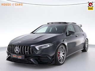 Mercedes-Benz A-klasse 45S AMG 485 pk 4MATIC+ Premium Plus |dealer onderhouden|Brabus verlagingsset|Milltek downpipe|schaalstoelen|panoramadak|Burmester|Aero pakket|memory|K&N luchtfilter|