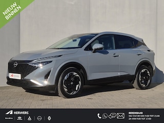 Nissan Qashqai 1.3 MHEV Xtronic N-Connecta Automaat / Facelift / Fabrieksgarantie tot 03-2028<100.000 / 1.800 kg trekgewicht / Panorama dak / Elektrische klep / head-up display / Camera 360° / Cold pack & Pack Easy / Stuur-, stoel- en voorruitverwarming / Navigatie / Apple Carplay Android /