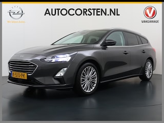 Ford Focus Wagon 1.0T 126PK Trekhaak Navi Dual-Ecc Apple Carplay Android Auto Stoel+Voorruitverwarming Cruise Control Pdc Titanium Business Lmv Led Privacy Glas Lane Assist TCS Keyless Licht-/Regensensor 1e Eigenaar Origineel Nederlandse Auto Dealeronderhouden