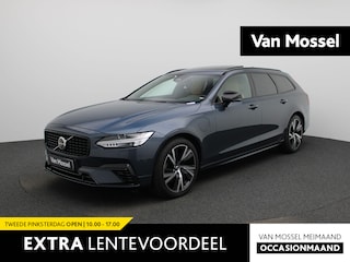 Volvo V90 T6 Plug-in hybrid AWD Ultra Dark Automaat | Panoramadak | Harman Kardon | Head-up | Leder | Navigatie | Stoel/stuurverwarming | Climate control | PDC | LMV | Schuifdak | LED | Camera | DAB |