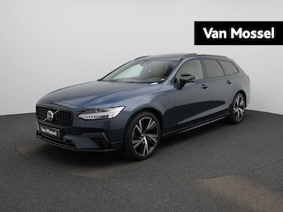 Volvo V90 T6 Plug-in hybrid AWD Ultra Dark Automaat | Panoramadak | Harman Kardon | Head-up | Leder | Navigatie | Stoel/stuurverwarming | Climate control | PDC | LMV | Schuifdak | LED | Camera | DAB |