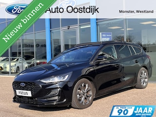 Ford Focus Wagon 1.0 EcoBoost Hybrid ST Line 155PK Automaat Winterpack Cruise Camera Parkeersensoren Climate Full-LED Keyless Privacy Glass *Sportief*