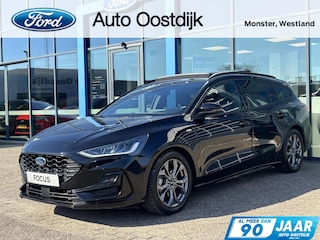 Ford Focus Wagon 1.0 EcoBoost Hybrid ST Line 155PK Automaat Winterpack Cruise Camera Parkeersensoren Climate Full-LED Keyless Privacy Glass *Sportief*