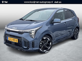 Kia Picanto 1.0 DPI GT-Line Unieke auto! Schuif/kanteldak, Lederen bekleding, Dodehoekdetectie, Stoel- & Stuurwiel verwarmd, LMV, 1e eign.