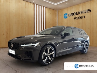 Volvo V60 2.0 T6 Plug-in hybrid AWD Ultimate Dark | 360 Camera | Harman & Kardon | Pano | Stoel + Stuur verwarming | Head-up | BLIS | Trekhaak