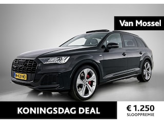 Audi Q7 60 TFSI e quattro Competition l Luchtvering l Cruise control l Panoramadak l Stuurverwarming l Elektrisch bedienbare bestuurdersstoel met geheugen l Elektrisch bedienbare trekhaak l Dodehoekdetectie l Bang & Olufsen l Climate control l Navigatie l Apple Carplay / Android Auto l Matrix-led l