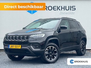 Jeep Compass 4xe 240PK Plug-in Hybrid Trailhawk | Actieve Vering | Full-Leather | Stoel Ventilatie | Adap Cruise | Camera | Apple Carplay/Android Auto | Elektrische Achterklep | Full-LED | 17" LMV
