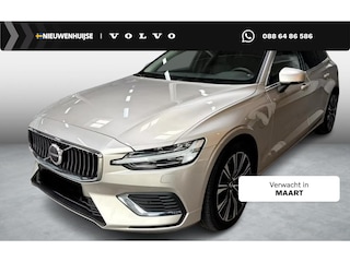Volvo V60 2.0 T6 Plug-in hybrid AWD Plus Bright | PHEV | Long Range | Trekhaak | LED Koplampen Adaptief | Navigatie | Lederen Bekleding | Achteruitrijcamera | Verwarmde Voorstoelen en Achterbank | Keyless Entry | BLIS