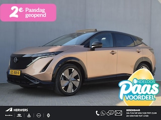 Nissan Ariya e-4ORCE Evolve+ Pack 87 kWh Automaat / Accu SOH 99% / Fabrieksgarantie tot 07-2027 / CCS snelladen / WLTP bereik 498 km bereik stad 612 km / Head Up Display / Glazen schuif- en kanteldak / Stuur-, Stoel & Achterbank verwarming / Elektrische achterklep / Stoelverkoeling / Bose Audio Systeem /