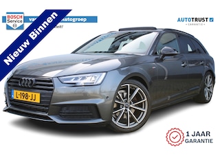Audi A4 Avant 2.0 TFSI MHEV Sport S line black edition | Incl. 12 maanden Garantie | Panorama dak | Bang & Olufsen | Elektrisch verstelbare stoelen met memory | Elektrisch wegklapbare trekhaak | Stoelverwarming Voor & achter | Elektrische kofferbakklep | Keyless entry/start Virtual cockpit | Draadloze telefoonlader | Half lederen bekleding | Climate controle | Navigatie | Automatisch inparkeren | Cruise controle | 19 Inch LMV | Parkeersensoren V+A |