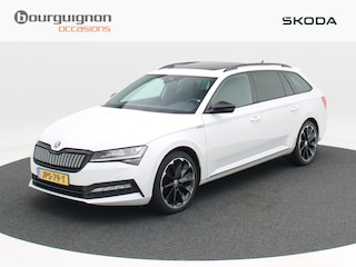 Skoda Superb Combi 1.4 TSi 218 Pk Automaat iV Sportline Business | Panoramadak | Adaptive Cruise | CarPlay | Navigatie | Stoelverwarming | Camera | Trekhaak | 76.398 Km!!