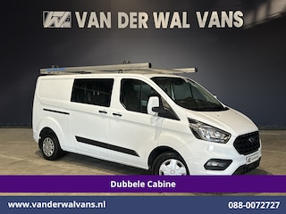 Ford Transit Custom 2.0 TDCI 131pk L2H1 Dubbele Cabine Inrichting Euro6 Airco | 5-Zits | Imperiaal | 2800kg Trekhaak | LED Cruisecontrol, Stoelverwarming, Parkeersensoren, Achterklep