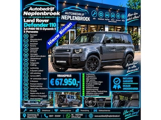 Land Rover Defender 110 3.0 P400 110 X-Dynamic S 5 Persoons Luchtvering Trekhaak LED Camera Urban 19''