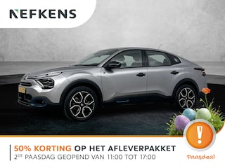 Citroën C4 Ë-C4 X EV Feel 50kWh 136pk | Navigatie via Apple Carplay / Android Auto | Climate Control | Cruise Control | Parkeersensoren | Armsteun | Led koplampen | Adaptief demping systeem | Bluetooth | DAB+ radio | Volledig digitaal instrumentenpaneel | 18" lichtmetalen velgen |