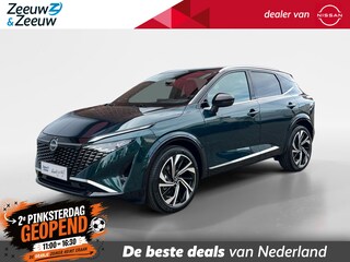 Nissan Qashqai 1.3 MHEV Xtronic Tekna Plus | €5.000,- Voorraad Korting | Panoramadak | Keyless | Parelmoer | Stoelen met geheugensteun | 360 camera |