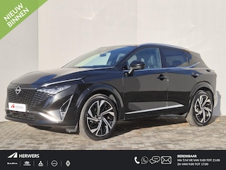 Nissan Qashqai 1.3 MHEV Xtronic Tekna Plus / Fabrieksgarantie tot 03-2028 / Panoramadak / HUD / Trekgewicht 1800 kg / Elektrische achterklep / Stoel met massage functie / Rondomzicht camera / Stuur-, Stoel en Voorruit verwarming / Bose Audio Systeem / 360 Camera /