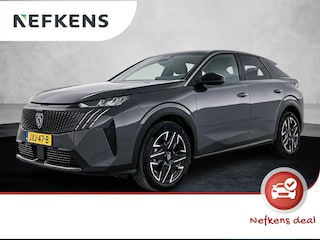 Peugeot 3008 SUV Allure Hybrid 145pk Automaat | Navigatie via draadloze Apple Carplay / Android Auto | Achteruitrijcamera | Cruise Control | Climate Control | Parkeersensoren | Armsteun | Led koplampen | Keyless | Automatisch dimlicht | Regensensor | Donker getint glas | 19" Lichtmetalen velgen |