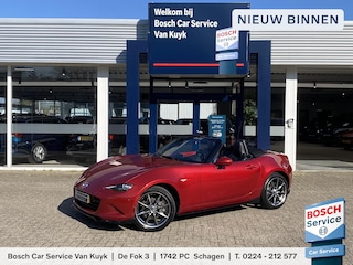 Mazda MX-5 2.0 SkyActiv-G 160 GT-M / Vol-Leder / 160 PK / 59.000 KM! / Cruise-Control / Bose-Audio / Stoelverwarming / Climate-Control / LED / Keyless / Radio-Bluetooth / Navi / PDC-Achter met Camera / 17'' LMV / ENZ.