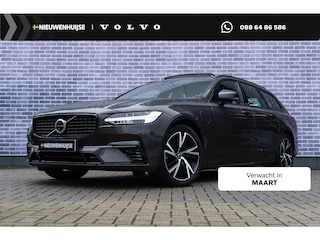 Volvo V90 2.0 T6 Plug-in Hybrid AWD R-Design Volvo V90 T6 AWD R-Design | Schuif-/Kanteldak | Head-Up Display | Harman Kardon Audio | 360 Camera | Memory | Trekhaak | Park Assist | DAB | Stoel-/Stuurverwarming + Stoelverwarming achter