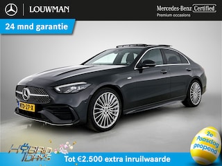 Mercedes-Benz C-klasse 300 e Business Solution AMG AMG Line | NIght Pakket | Panorama Schuif-Kanteldak | !9 Inch AMG Velgen | Memory Voorstoelen. Inclusief 24 maanden MB Certified garantie voor Europa.