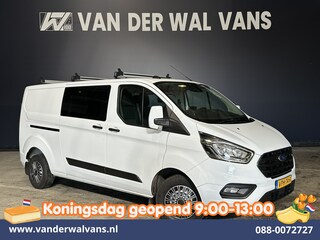 Ford Transit Custom 2.0 TDCI 130pk L2H1 Dubbele Cabine Euro6 Airco | 6-Zits | Camera | LED | Cruisecontrol | Trekhaak Android Auto, Verwarmde voorruit, Stoelverwarming, Parkeersensoren, Dakdragers