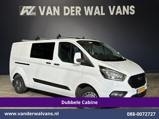 Ford Transit Custom 2.0 TDCI 130pk L2H1 Dubbele Cabine Euro6 Airco | 6-Zits | Camera | LED | Cruisecontrol | Trekhaak Android Auto, Verwarmde voorruit, Stoelverwarming, Parkeersensoren, Dakdragers