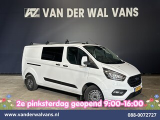 Ford Transit Custom 2.0 TDCI 130pk L2H1 Dubbele Cabine Euro6 Airco | 6-Zits | Camera | LED | Cruisecontrol | Trekhaak Android Auto, Verwarmde voorruit, Stoelverwarming, Parkeersensoren, Dakdragers
