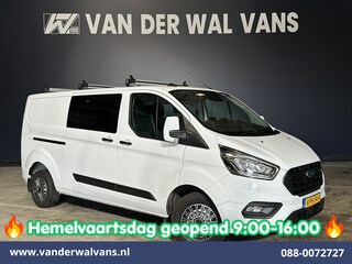 Ford Transit Custom 2.0 TDCI 130pk L2H1 Dubbele Cabine Euro6 Airco | 6-Zits | Camera | LED | Cruisecontrol | Trekhaak Android Auto, Verwarmde voorruit, Stoelverwarming, Parkeersensoren, Dakdragers
