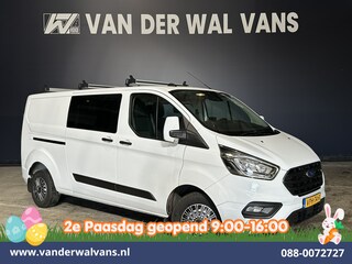 Ford Transit Custom 2.0 TDCI 130pk L2H1 Dubbele Cabine Euro6 Airco | 6-Zits | Camera | LED | Cruisecontrol | Trekhaak Android Auto, Verwarmde voorruit, Stoelverwarming, Parkeersensoren, Dakdragers