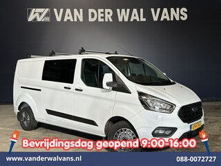 Ford Transit Custom 2.0 TDCI 130pk L2H1 Dubbele Cabine Euro6 Airco | 6-Zits | Camera | LED | Cruisecontrol | Trekhaak Android Auto, Verwarmde voorruit, Stoelverwarming, Parkeersensoren, Dakdragers