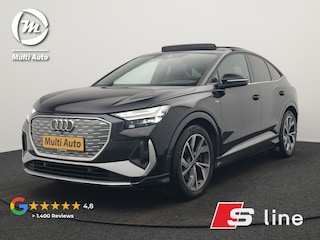 Audi Q4 50 quattro S Line 77 kWh 300pk Dealer O.H. | Trekhaak Af Fabriek | Panodak | Adaptive Cruise | Head Up | Camera | Matrix LED | Lederen Sportstoelen Verwarmd | Sfeerverlichting | Apple Carplay | Keyless | Blis | 20"L.M | Navigatie |