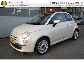 Fiat 500 1.4-16V 101PK LOUNGE PERFECT ONDERHOUDEN PARELMOER WIT PANORAMADAK LEDER STOELVERWARMING LMV AIRCO BLUETOOTH ELECTR.RAMEN-SPIEGELS