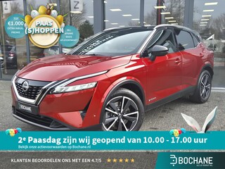Nissan Qashqai 1.5 e-Power Tekna | Gen-2 | 1/2 lederen interieur | Glazen dak | 19 inch  LM Velgen | Fuji Red speciale kleur | 1e eigenaar | Keurig onderhouden