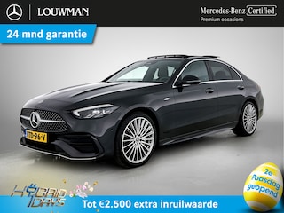 Mercedes-Benz C-klasse 300 e Business Solution AMG AMG Line | Night Pakket | Panoramadak | 19 Inch AMG Velgen | Memory Voorstoelen. Inclusief 24 maanden MB Certified garantie voor Europa.